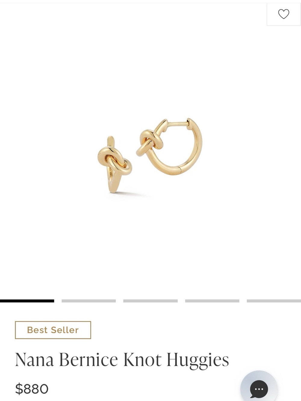Dana Rebecca Designs Gold Knot Huggie Hoop Earrings